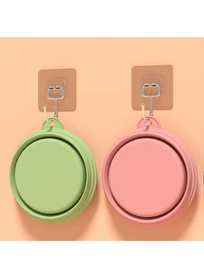 Pink Portable Silicone Collapsible Dog Bowl Easy Clean Travel Outdoor - Image 3